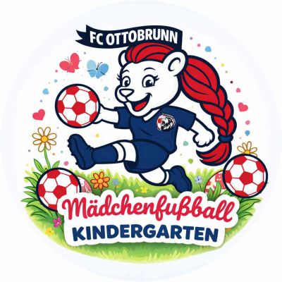 Kindergarten-Mädchen-Fußball-Logo